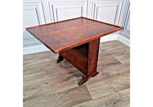 Retro Vintage Art Deco Tilt Top Oak Wood Occasional Wine Side Lamp Table Folding