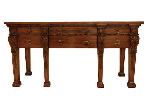 Fine 19th Century Mahogany Side Table In The Chippendale Manner