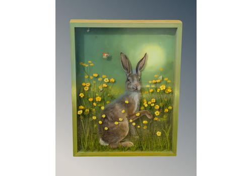 Fabulous 3d Oil Painting Hare In Meadow Bridget Tavener
