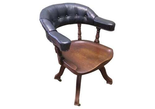 A Superbly Comfortable 19th Century Swivelling Desk Chair