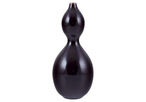 Nils Thorsson For Royal Copenhagen. Unique Stoneware Vase, Double Gourd Shaped.