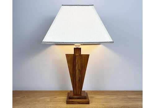 Art Deco Wood Lamp