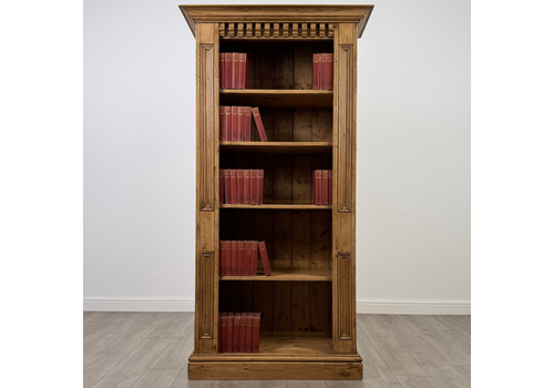 Vintage 20th Century Good Quality Open Bookcase In Pine