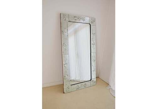 Floor Length Murano Etched Mirror