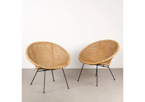 Pair Of Rattan Tub Chairs, 1970s