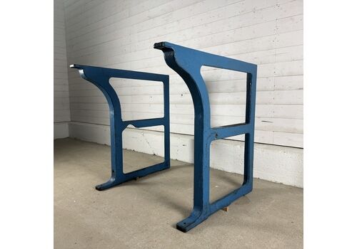 Pair Of Antique Industrial Cast Iron Bench Legs
