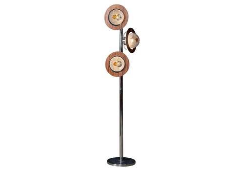 20th Century Italian Chrome & Glass Floor Lamp By Mazzega, Murano C.1970