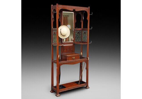 Edwardian Mahogany Hat & Coat Hall Stand
