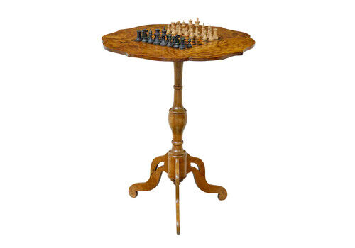 Swedish 19th Century Inlaid Birch Games Table
