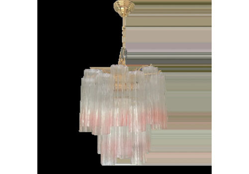 Murano Style Glass Tronchi Venini Style Chandelier