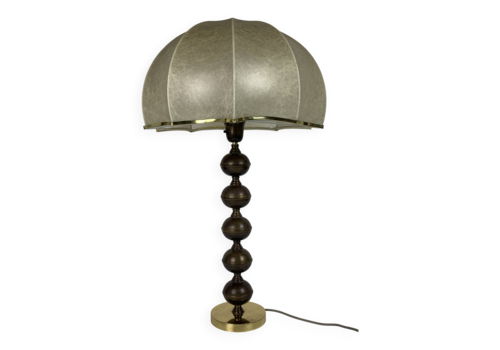 Midcentury Scandinavian Brass Cocoon Mushroom Lamp, Borens, Sweden 1960s