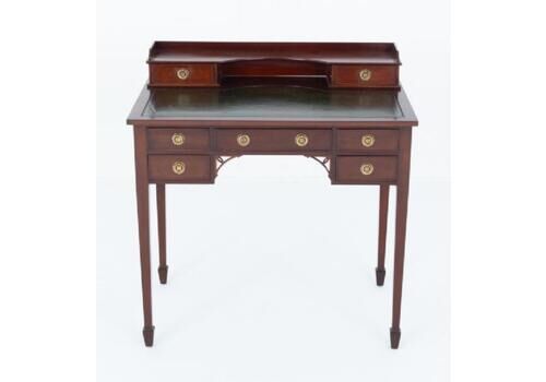 Georgian Desk Bonheur Du Jour Mahogany Revival
