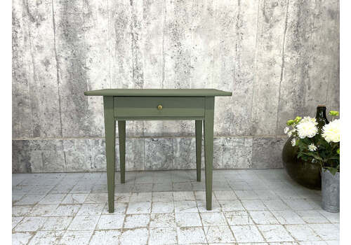 Olive Green Taper Leg Table Desk
