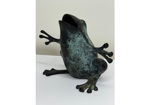 Bronze Frog Garden Sculpture Circa 1990 In The Manner Of François Xavier Lalanne