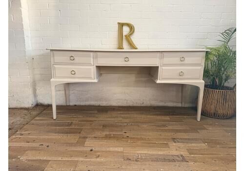 Stag Minstrel 5 Drawer Dressing Table Professionally Painted In ‘Joa’s White’ By Farrow & Ball