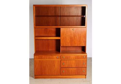 Mid Century Teak Wall Unit / Drinks Cabinet By McIntosh, Circa 1970s