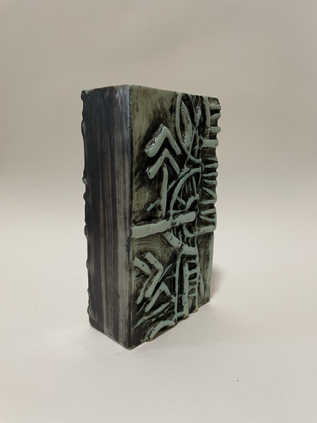 Vintage Brutalist Slab Vase Mid Century Studio Pottery Signed Jp Danish ...
