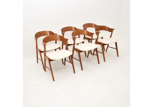 Set Of Six Danish Vintage Teak Dining Chairs By Korup Stolefabrik