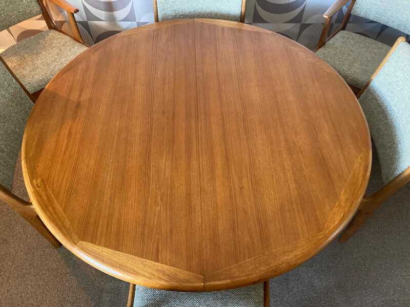 Mid Century Teak Dining Set Extending Cj Rosengaarden Table And