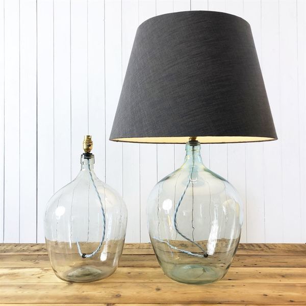 Upcycled Rounded Clear Bottle Lamps Vinterior