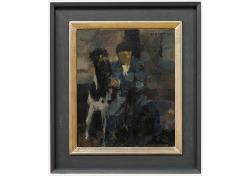 Jan Groenestein (1919 1979) Framed Mid 20th Century Oil, The Farrier