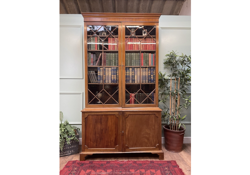 Stunning Mahogany Antique Astral Glazed Library Bookcase