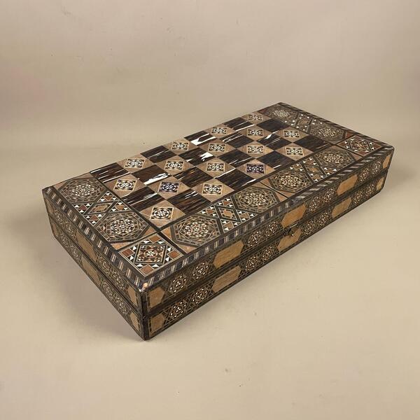 Vintage Wooden Marquetry Inlay Box Trinket Jewellery Rectangle Lidded ...