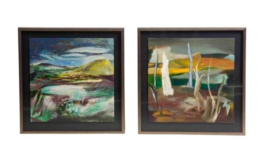 A Set Of 4 20 C Abstract Landscapes photo furniture