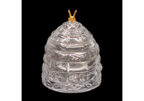 Crystal Honey Pot Czech Republic Cut Crystal Glass Bumble Bee