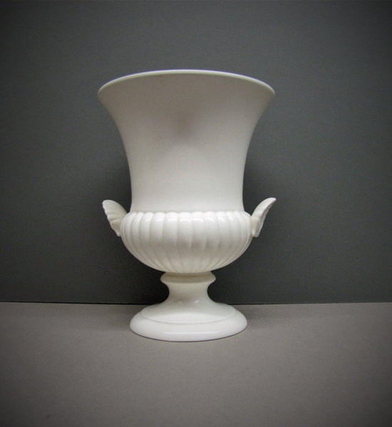 Wedgwood White Urn Vase, Classical Etruria & Barlaston Cream Ribbed