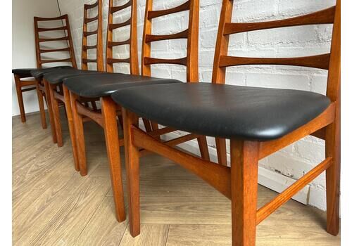 Set Of 6 Danish Dining Chairs By Dyrlund 1960s Vintage Mid Century Niels Koefoed Style