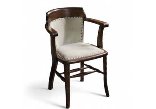 Antique Early 20th Century Oak Elbow Chair Vintage Desk Chair