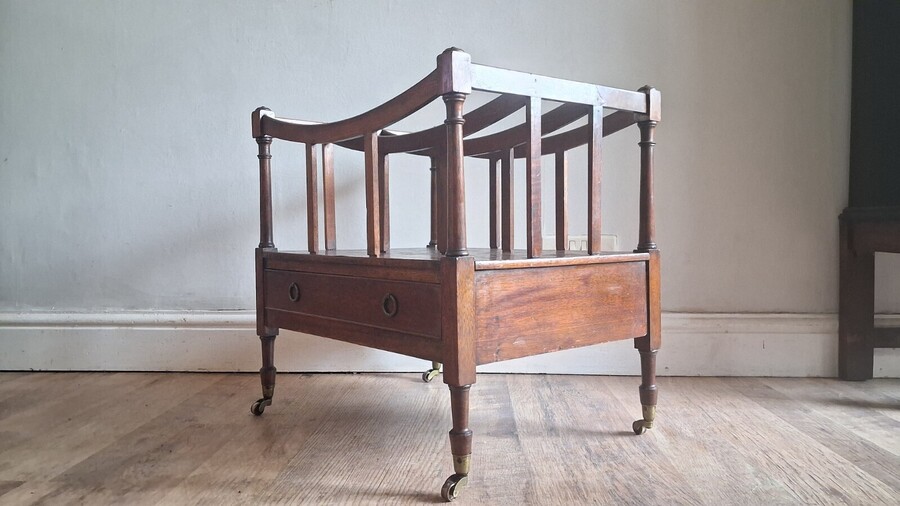 Superb Circa 1890 Original Victorian Solid Mahogany Canterbury Magazine ...