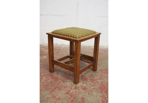 An Arts And Crafts Golden Oak Footstool