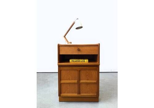 Vintage 1970 Nathan Squares Teak Bedside Cabinet. Danish Retro Mid Century G Plan
