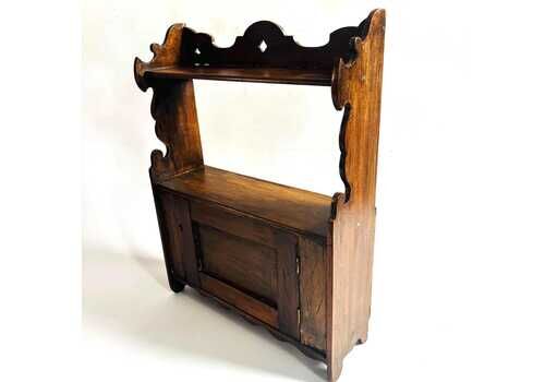 Antique Arts & Crafts Solid Hardwood Or Oak Hallway Cabinet Shelf Chic Decor Interior Design