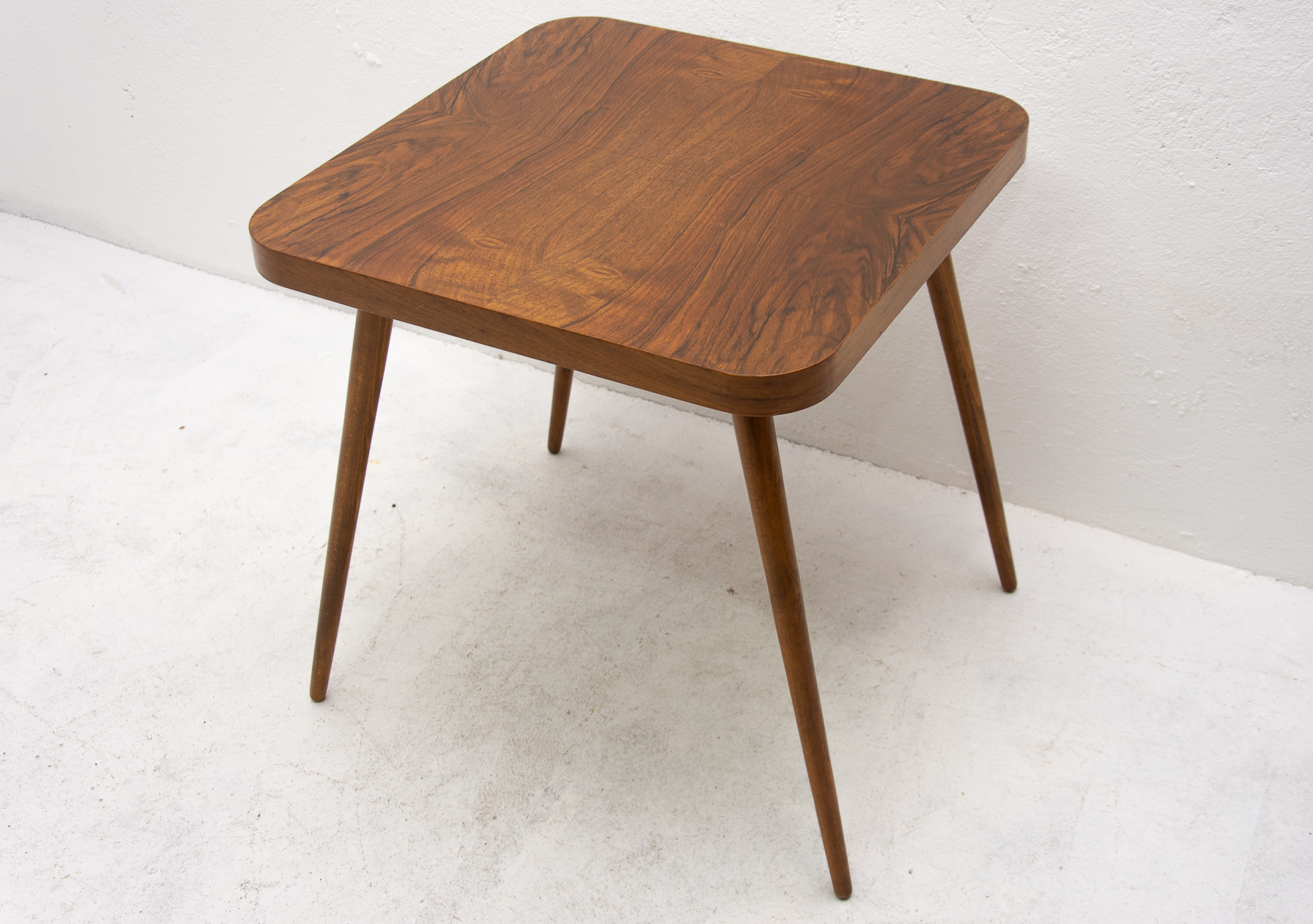 Midcentury Coffee Table In Walnut 1950s Czechoslovakia Vinterior 7 12