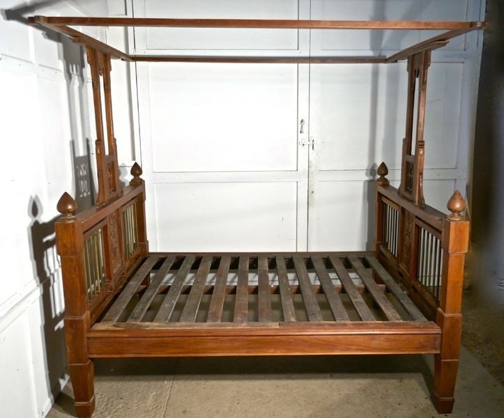 Colonial Style Antique 4 Poster 5ft Double Bed Vinterior Colonial Style Antique 4 Poster 5ft