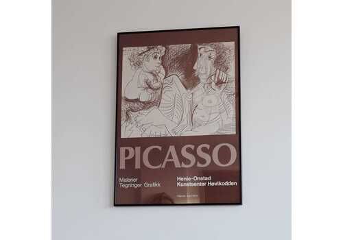 Picasso Poster, Vintage Framed Art Poster From Norway, 1974
