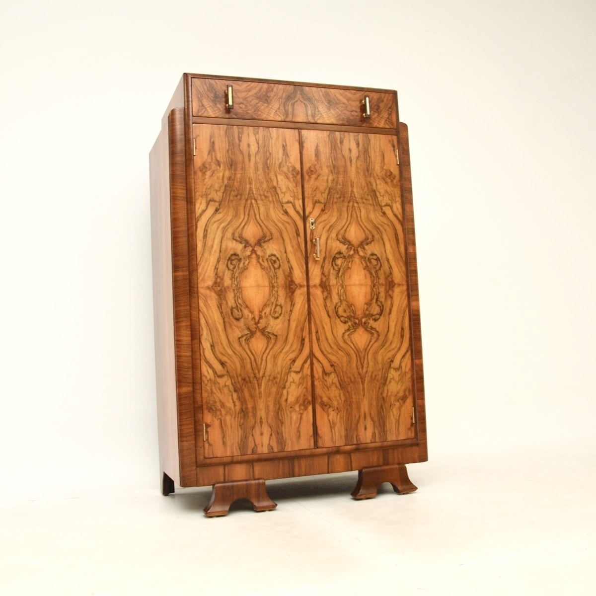 Art Deco Figured Walnut Compactum Wardrobe