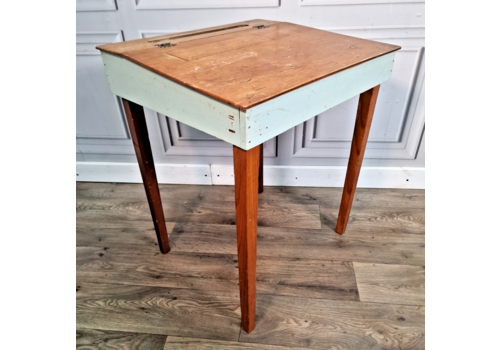 Vintage Writing Desk Sloped Top School Lift Lid Storage – Retro Children's Table