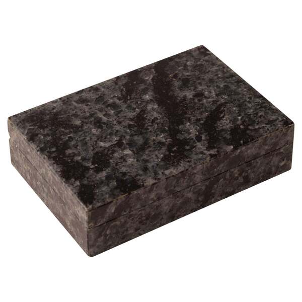 Vintage 20th Century Italian Blue Ice Granite Stone Box C.1960 | Vinterior