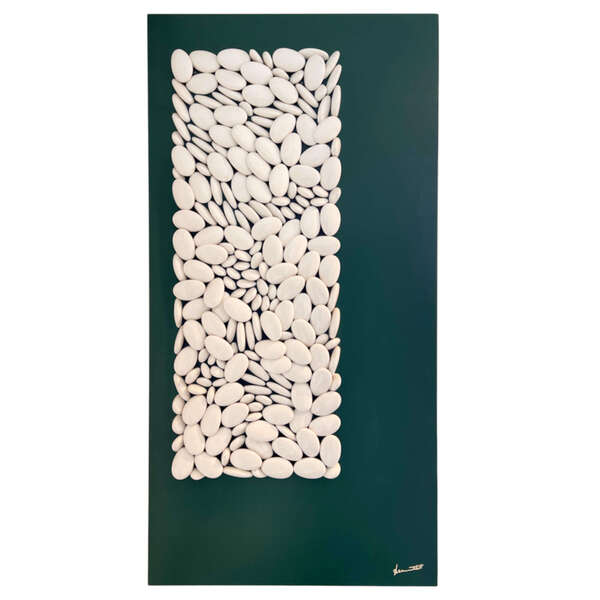 French 1960s, Large Picture, Board And Pebbles, Signed In Relief ...
