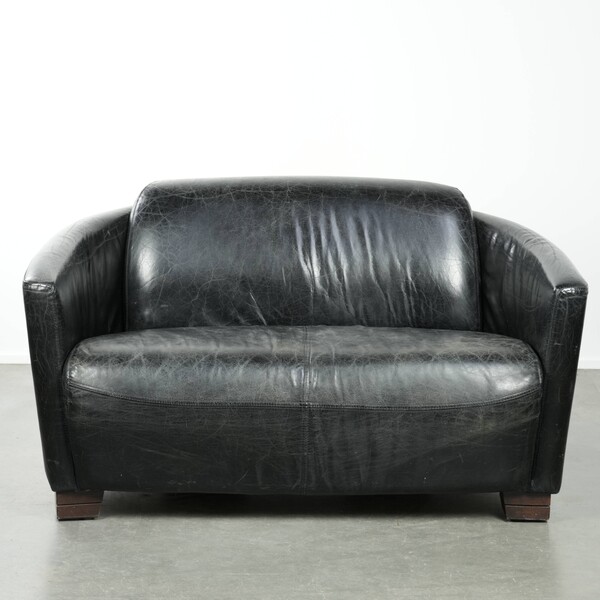 Insane And Unique Cow Leather Aviator Design Bench, 2 Seater | Vinterior