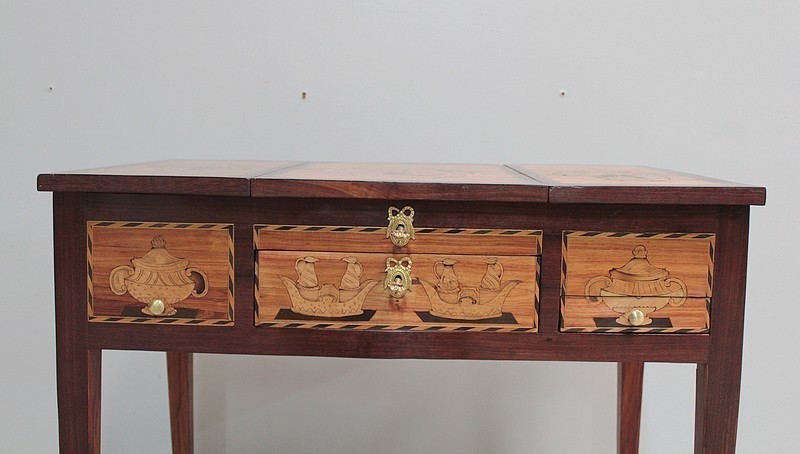Dressing Table Louis XVI Marquetry 18th photo furniture