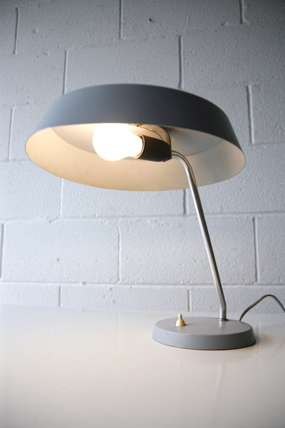 1950s Grey Desk Lamp Vinterior 1950s Grey Desk Lamp Photo 1