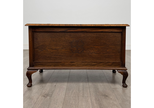 Antique 20th Century Edwardian Blanket Box In Oak ( Af 5576 )
