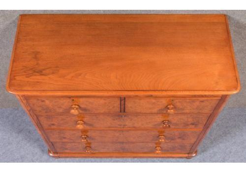 Victorian Burr Walnut Chest Of Drawers