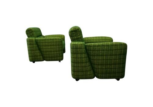 1970s , Pair Of Mid Century Modern Armchairs , Italy