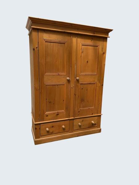 Large Solid Pine 2 Door Wardrobe Breakdown Wardrobe For Easy Access ...